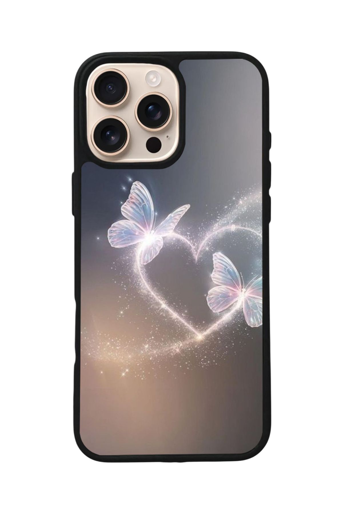 Aksel Kılıf Apple iPhone 16 Pro Max Uyumlu Baskılı,Mat Siyah,Yumuşak Silikon,Koruyucu,Şok Emici Kapak,Kılıf