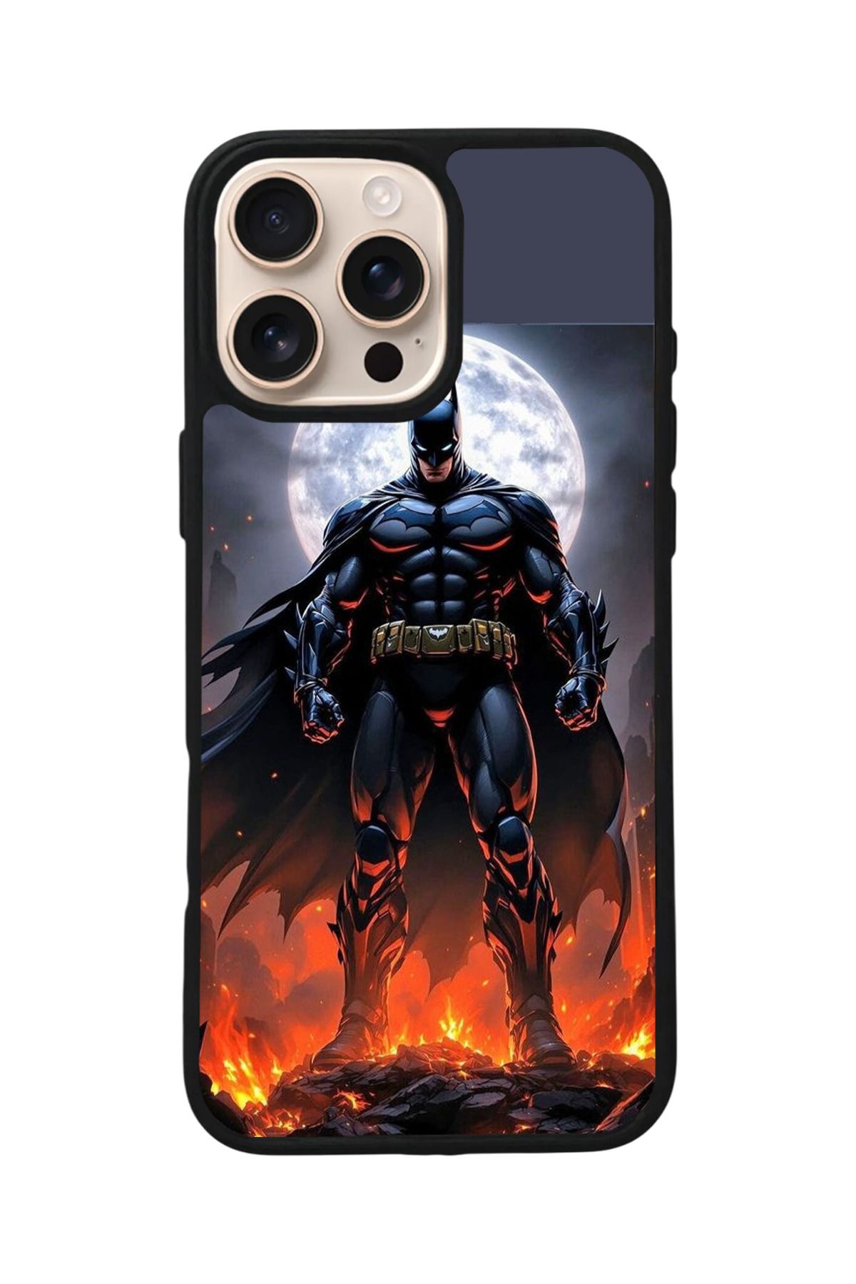 Aksel Kılıf Apple iPhone 16 Pro Max Uyumlu Baskılı,Mat Siyah,Yumuşak Silikon,Koruyucu,Şok Emici Kapak,Kılıf