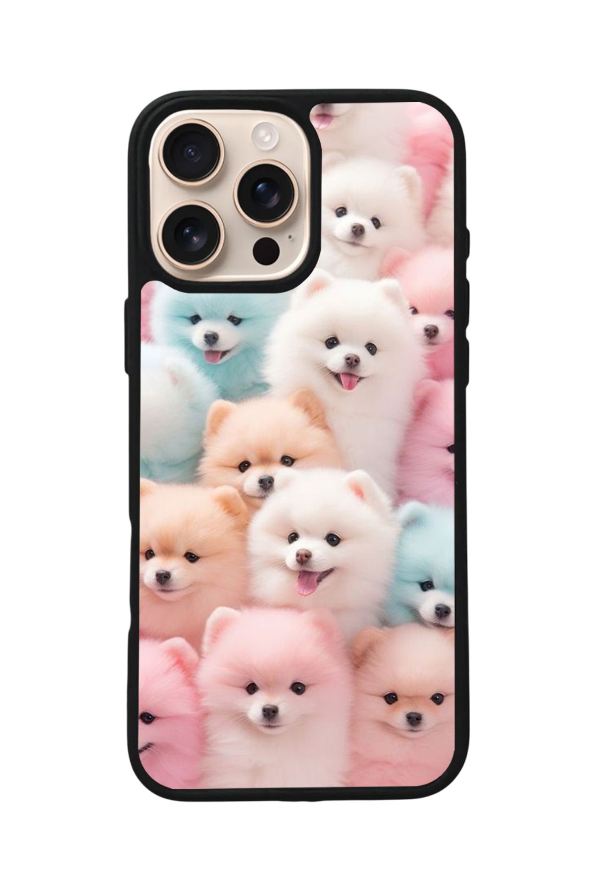 Aksel Kılıf Apple iPhone 16 Pro Uyumlu Baskılı,Mat Siyah,Yumuşak Silikon,Koruyucu,Şok Emici Kapak,Kılıf