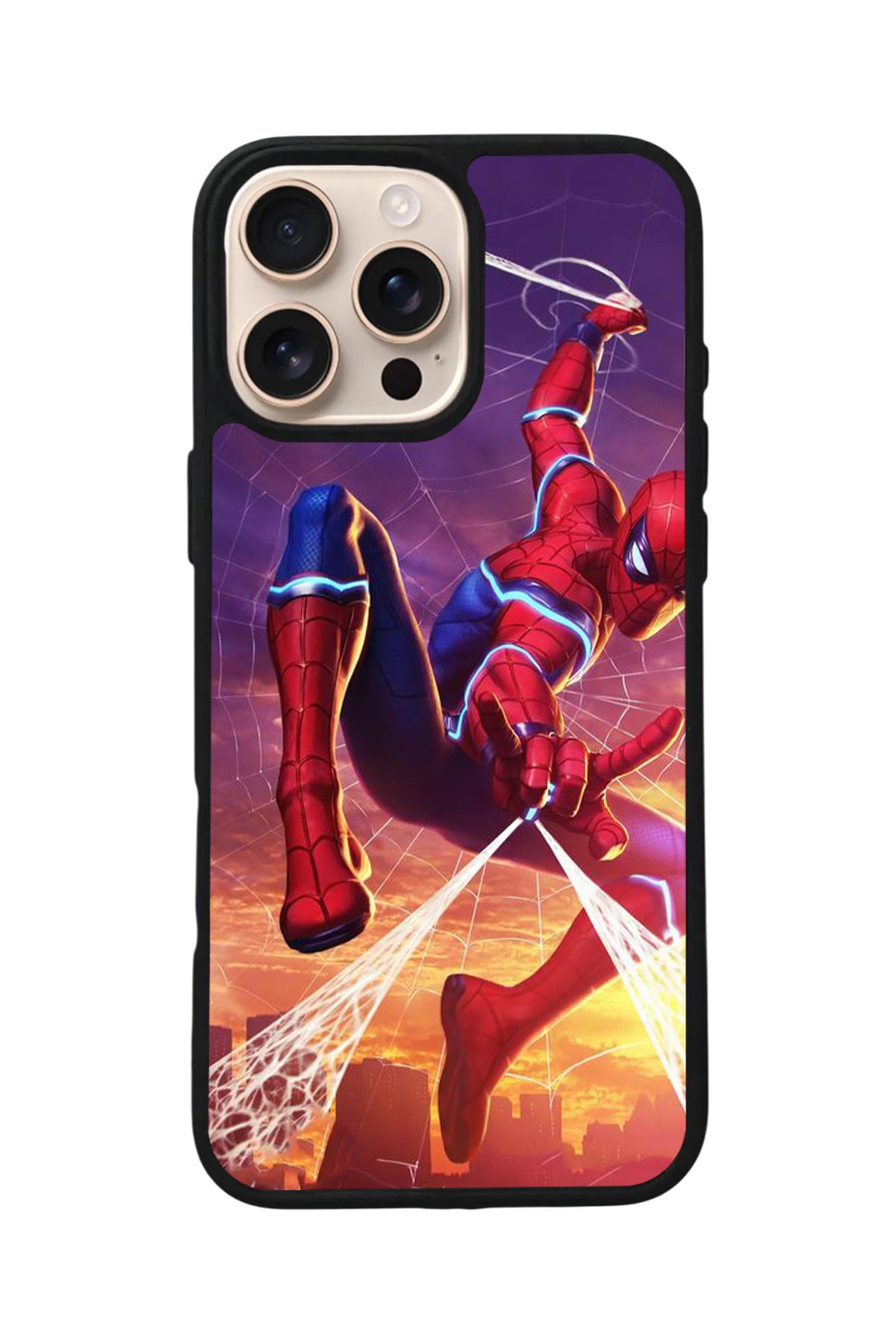 Aksel Kılıf Apple iPhone 16 Pro Max Uyumlu Baskılı,Mat Siyah,Yumuşak Silikon,Koruyucu,Şok Emici Kapak,Kılıf