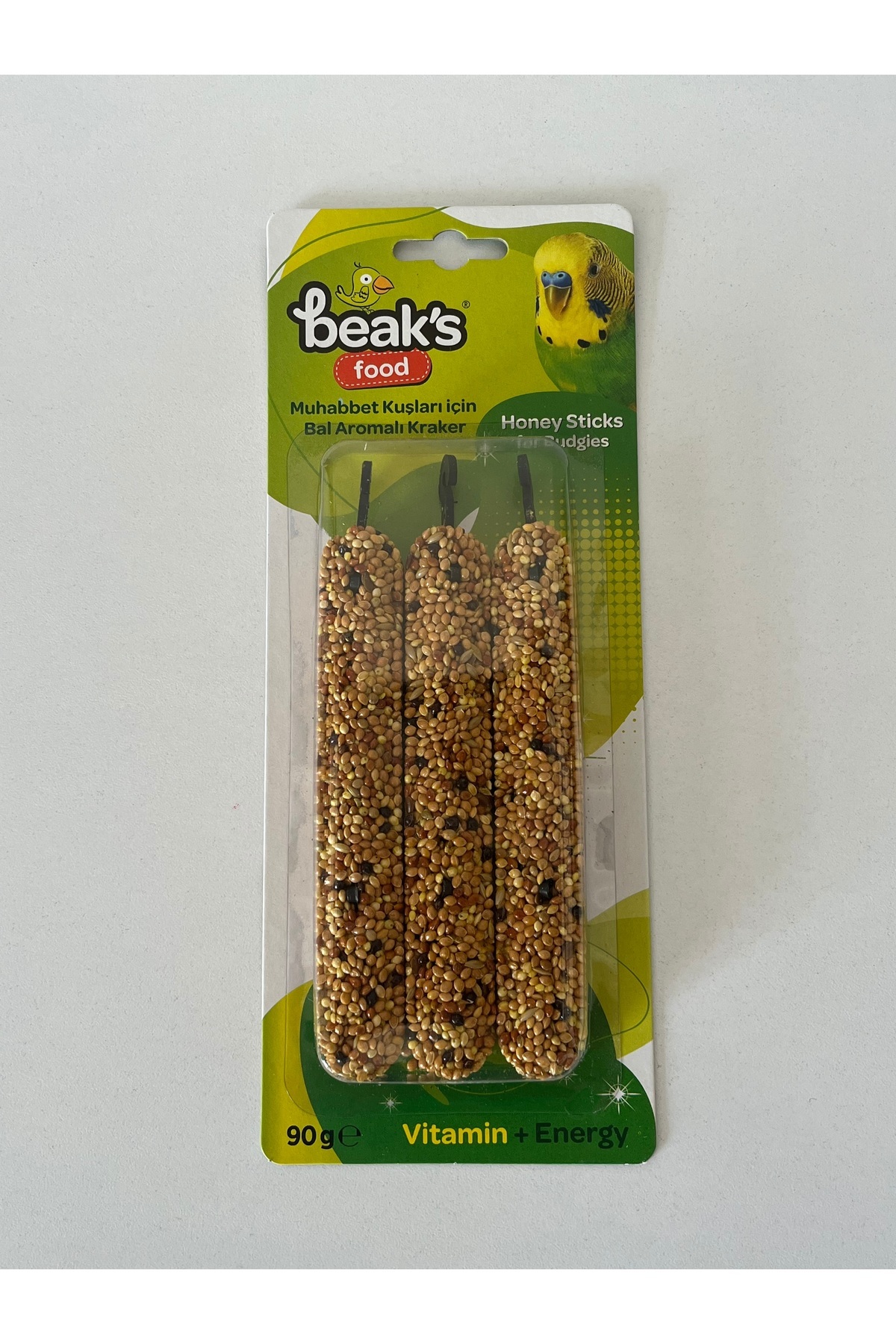 Beaks Ballı Muhabbet Kuşu Krakeri - 3 adet , Premium Kuş Krakeri, Vitaminli (05-2026)