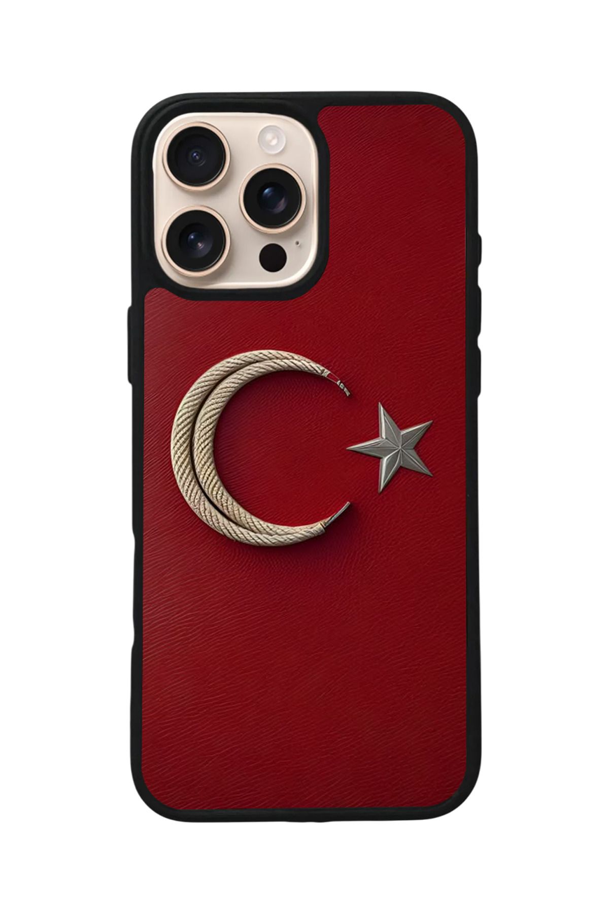 Aksel Kılıf Apple iPhone 16 Pro Max Uyumlu Baskılı,Mat Siyah,Yumuşak Silikon,Koruyucu,Şok Emici Kapak,Kılıf