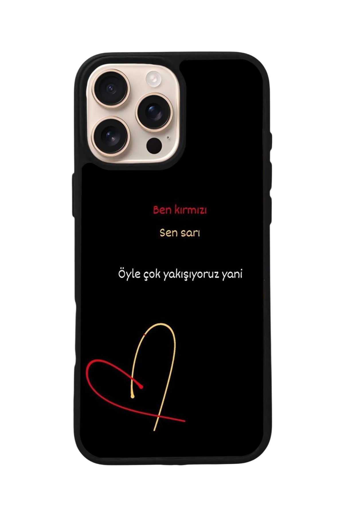 Aksel Kılıf Apple iPhone 14 Pro Uyumlu Baskılı,Mat Siyah,Yumuşak Silikon,Koruyucu,Şok Emici Kapak,Kılıf
