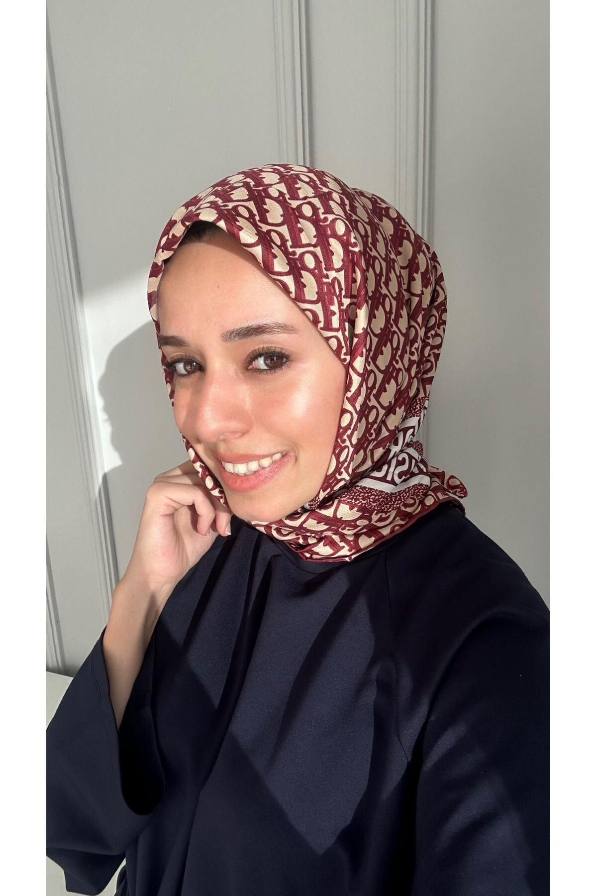 modayışığı Marka Twill Bordo Eşarp