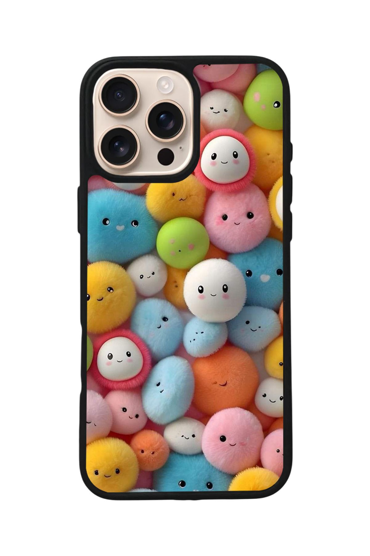 Aksel Kılıf Apple iPhone 15 Pro Uyumlu Baskılı,Mat Siyah,Yumuşak Silikon,Koruyucu,Şok Emici Kapak,Kılıf