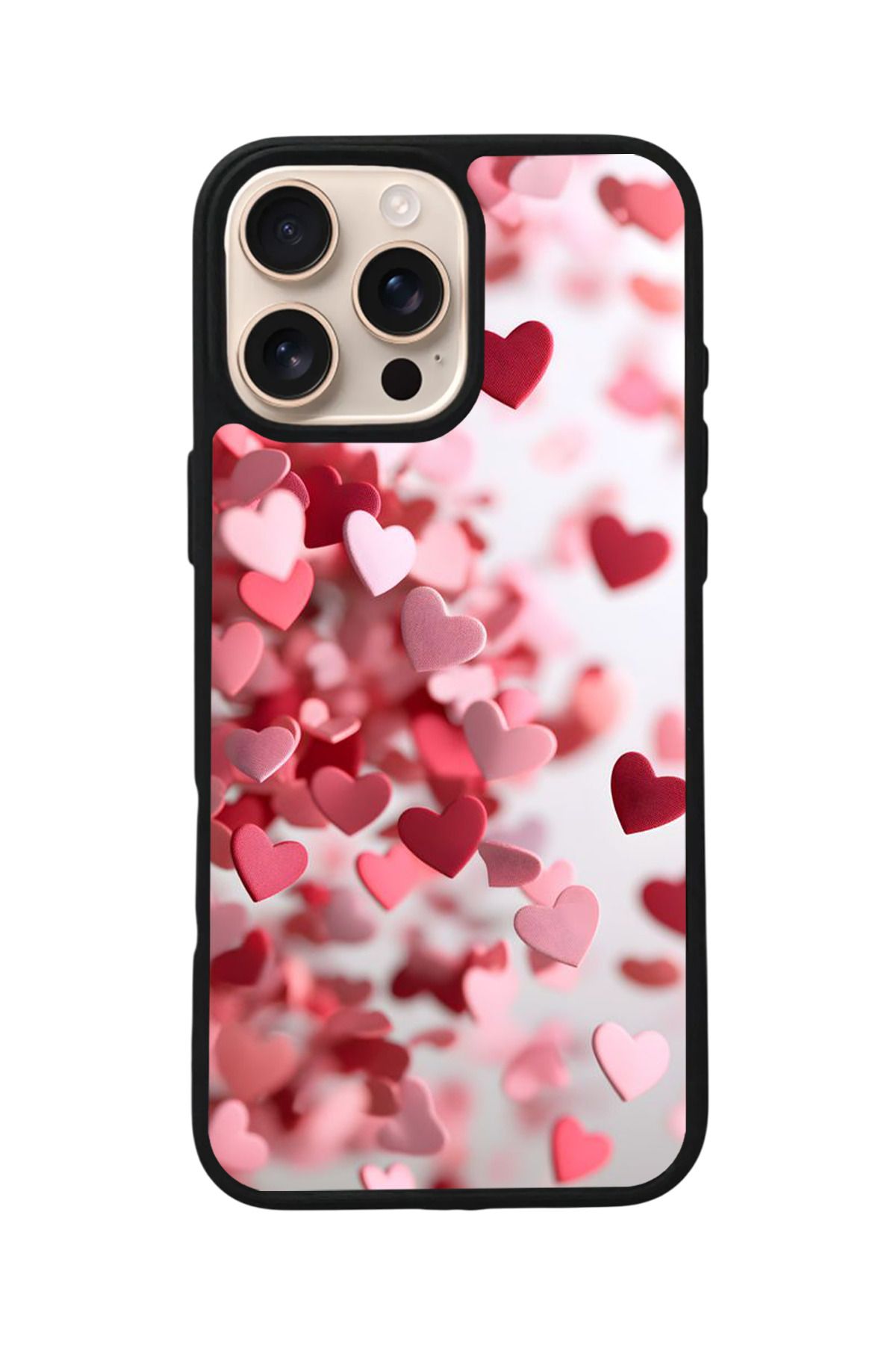 Aksel Kılıf Apple iPhone 16 Pro Uyumlu Baskılı,Mat Siyah,Yumuşak Silikon,Koruyucu,Şok Emici Kapak,Kılıf