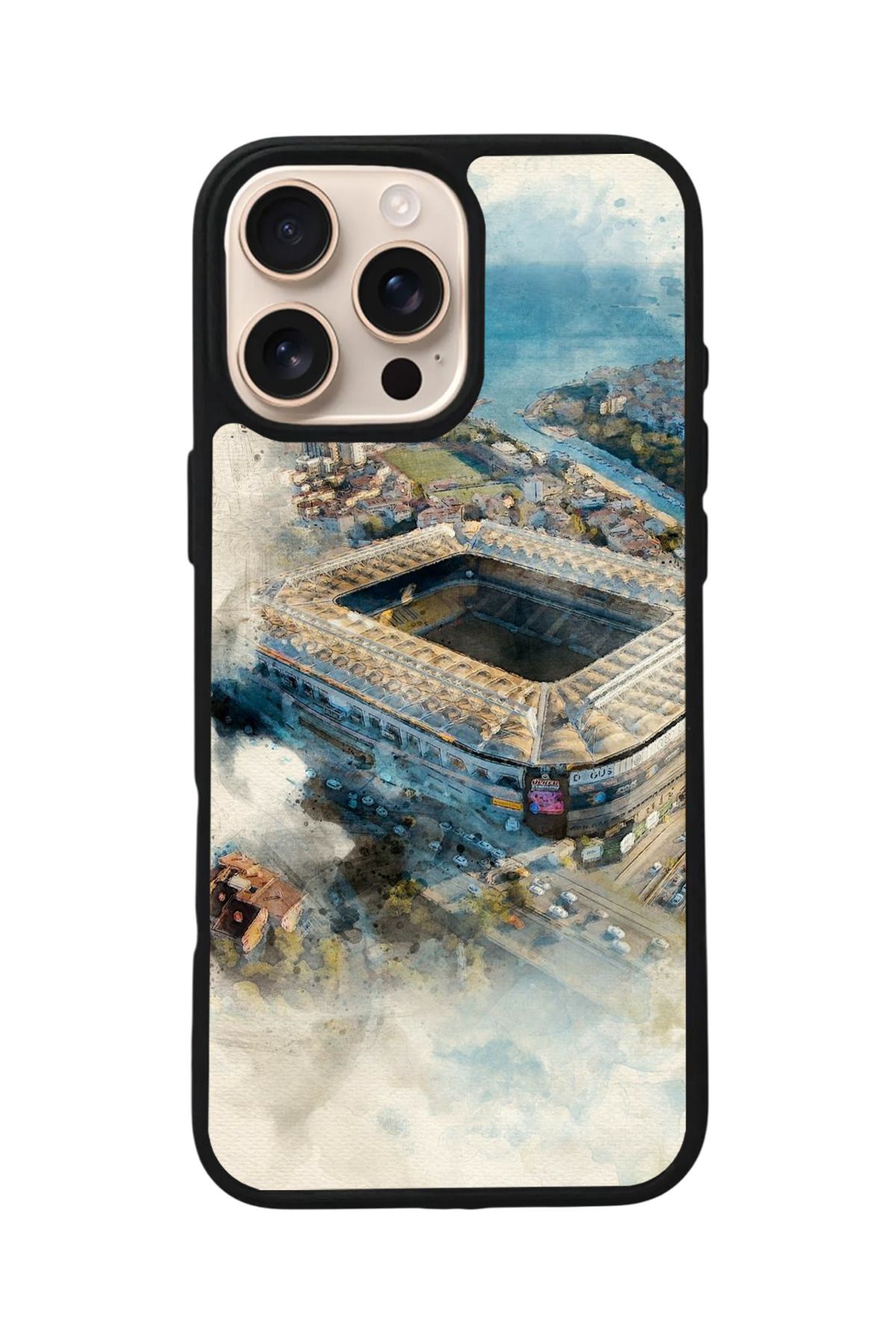 Aksel Kılıf Apple iPhone 16 Pro Uyumlu Baskılı,Mat Siyah,Yumuşak Silikon,Koruyucu,Şok Emici Kapak,Kılıf