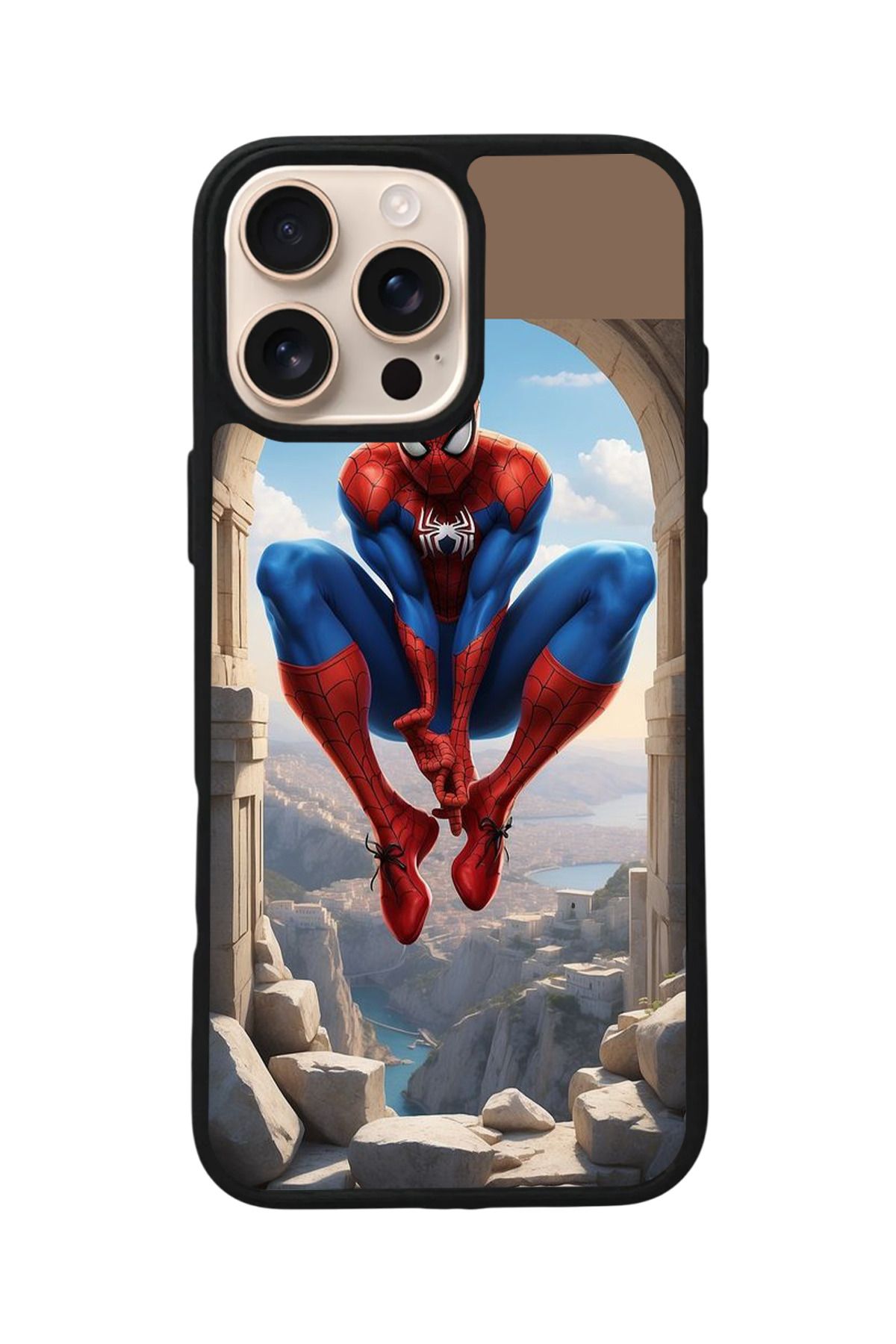 Aksel Kılıf Apple iPhone 16 Pro Uyumlu Baskılı,Mat Siyah,Yumuşak Silikon,Koruyucu,Şok Emici Kapak,Kılıf