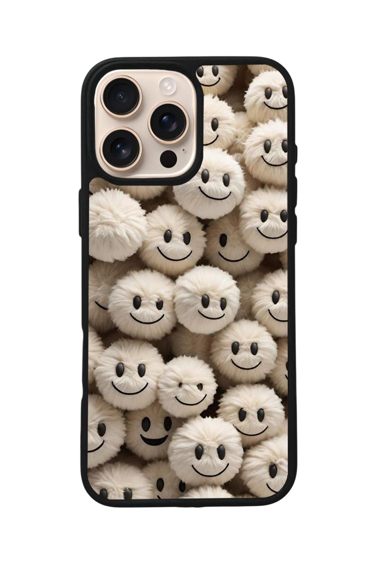 Aksel Kılıf Apple iPhone 16 Pro Max Uyumlu Baskılı,Mat Siyah,Yumuşak Silikon,Koruyucu,Şok Emici Kapak,Kılıf