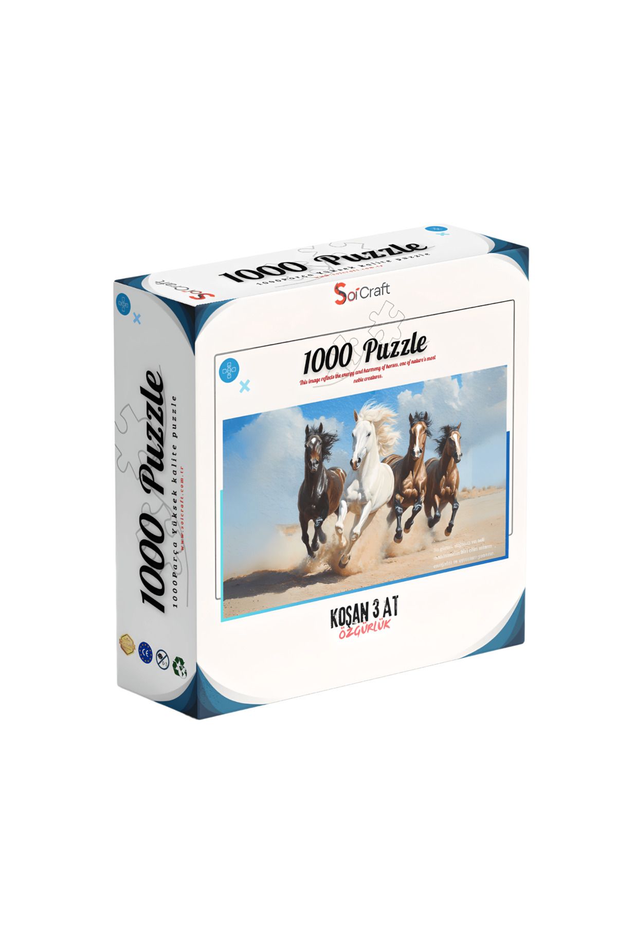 Soi Craft 1000 Parça Puzzle Koşan Atlar Özgürlük