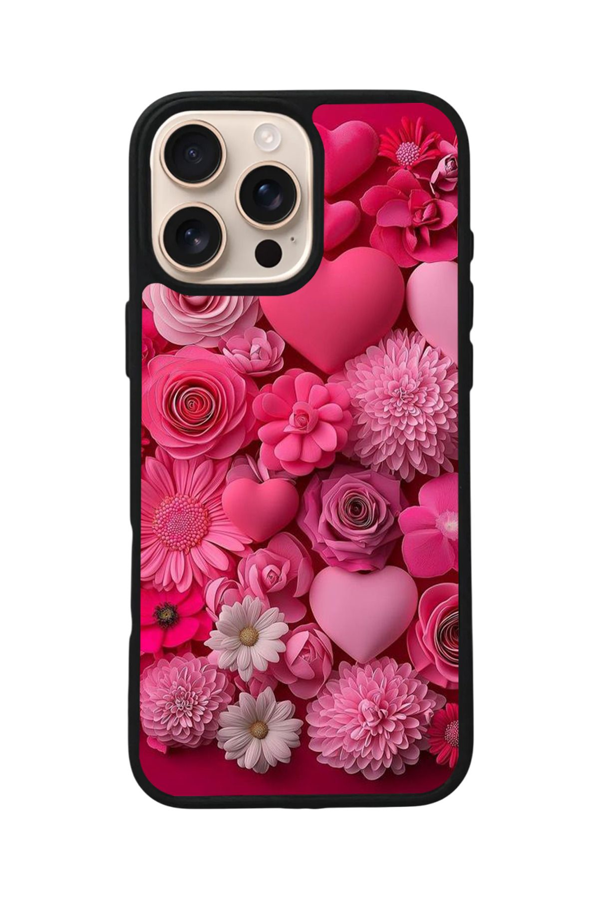 Aksel Kılıf Apple iPhone 16 Pro Uyumlu Baskılı,Mat Siyah,Yumuşak Silikon,Koruyucu,Şok Emici Kapak,Kılıf