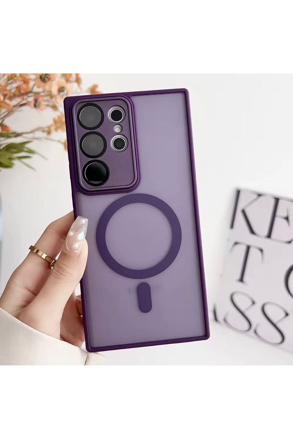 UK Samsung Galaxy A25 Uyumlu Magsafe Lens Korumalı Kılıf