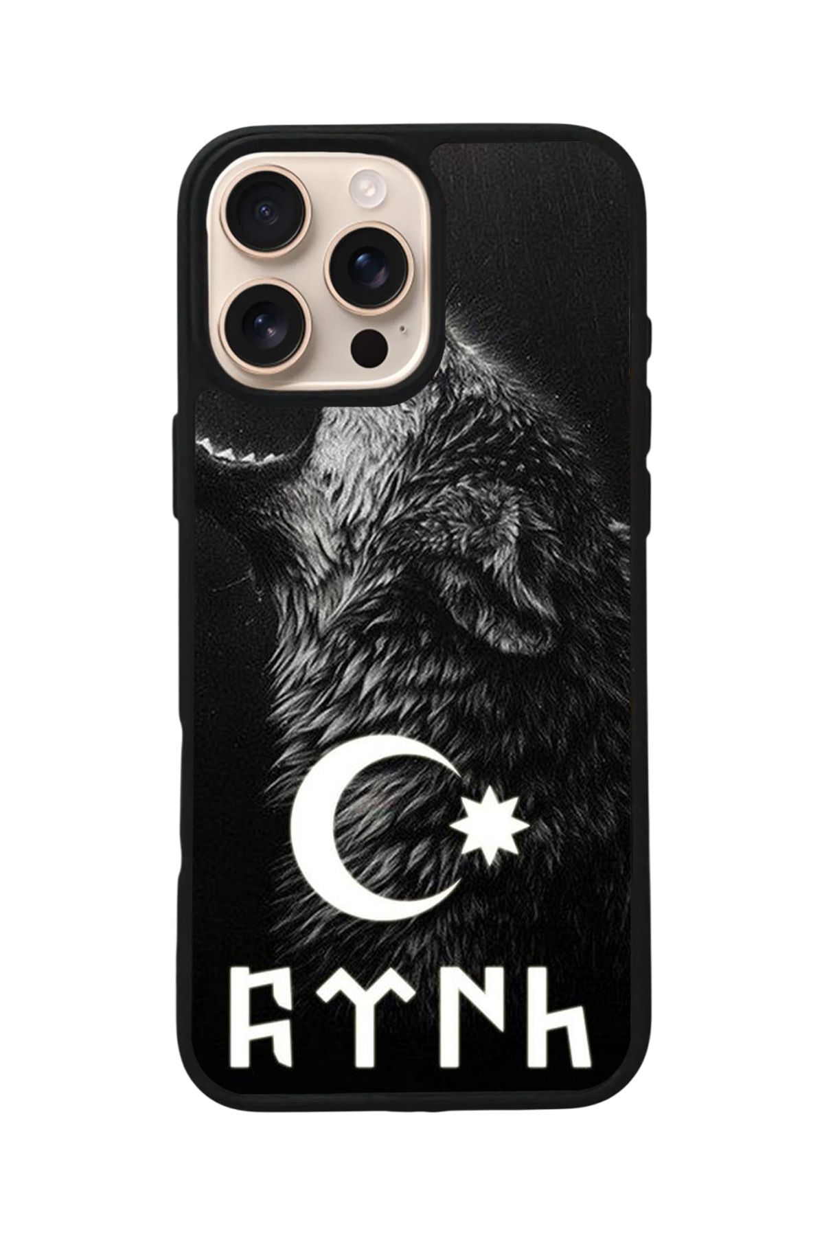 Aksel Kılıf Apple iPhone 15 Pro Uyumlu Baskılı,Mat Siyah,Yumuşak Silikon,Koruyucu,Şok Emici Kapak,Kılıf