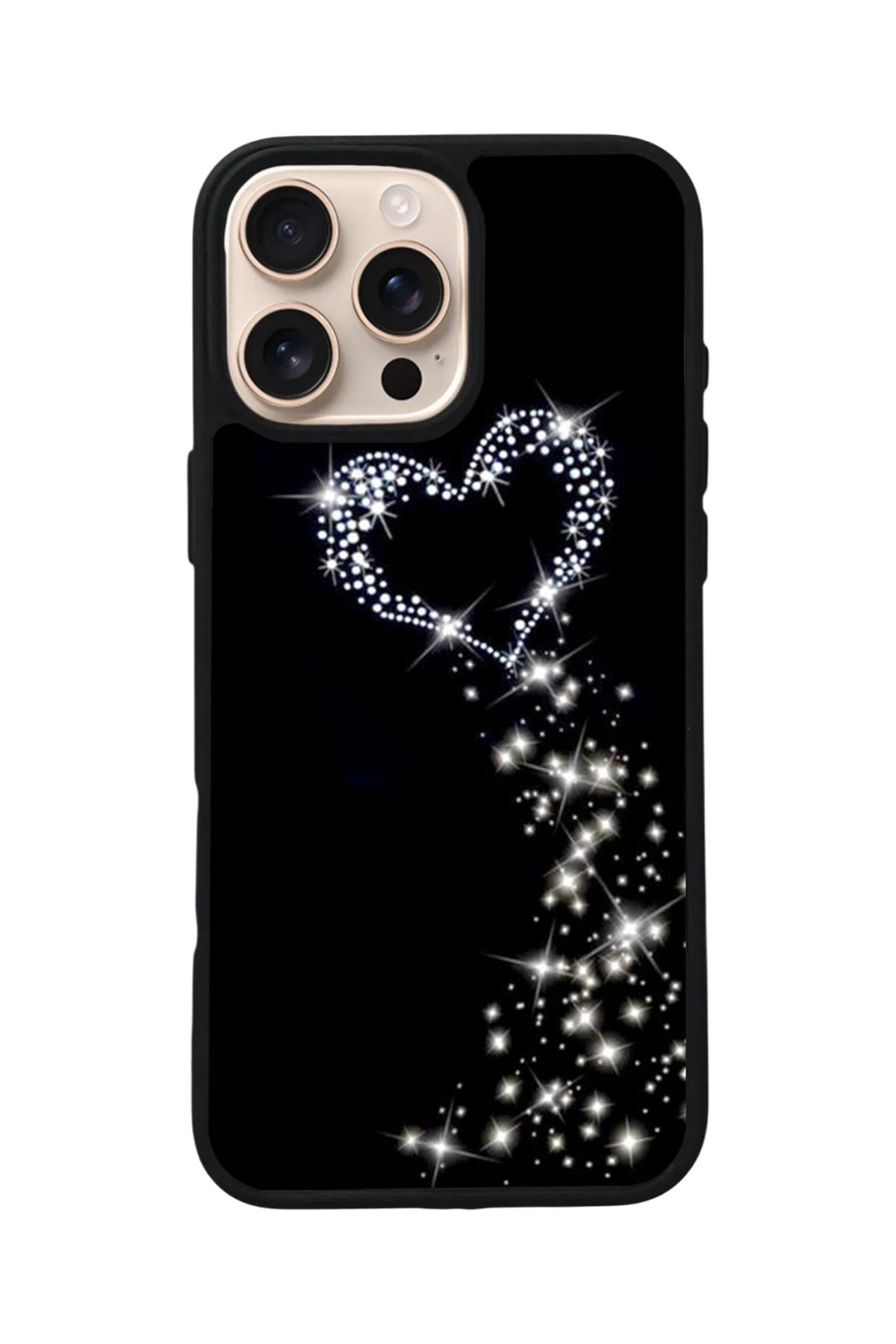 Aksel Kılıf Apple iPhone 15 Pro Uyumlu Baskılı,Mat Siyah,Yumuşak Silikon,Koruyucu,Şok Emici Kapak,Kılıf