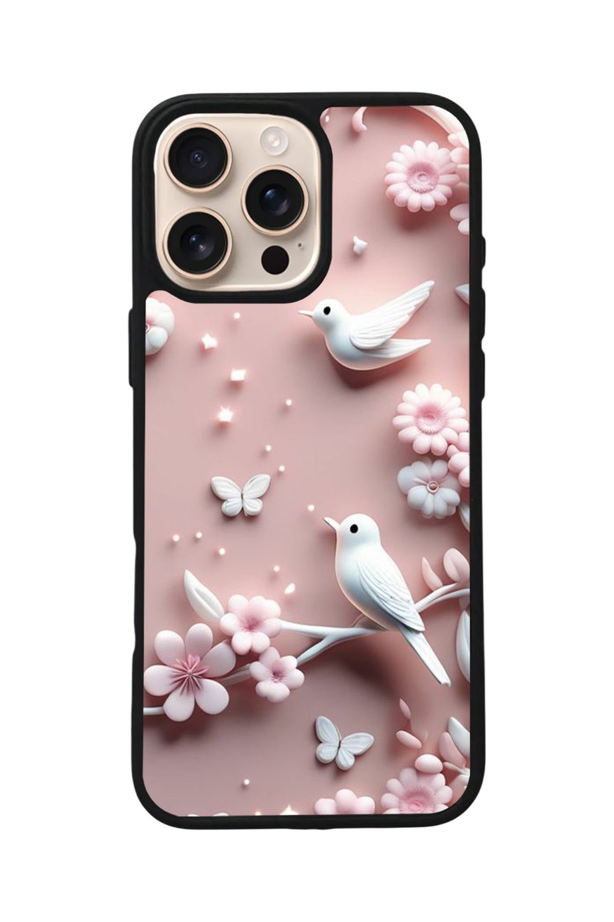 Aksel Kılıf Apple iPhone 15 Pro Uyumlu Baskılı,Mat Siyah,Yumuşak Silikon,Koruyucu,Şok Emici Kapak,Kılıf