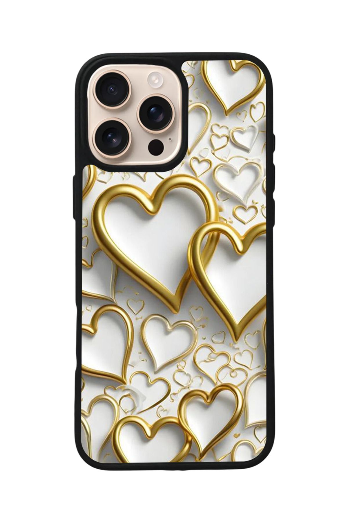 Aksel Kılıf Apple iPhone 16 Pro Max Uyumlu Baskılı,Mat Siyah,Yumuşak Silikon,Koruyucu,Şok Emici Kapak,Kılıf