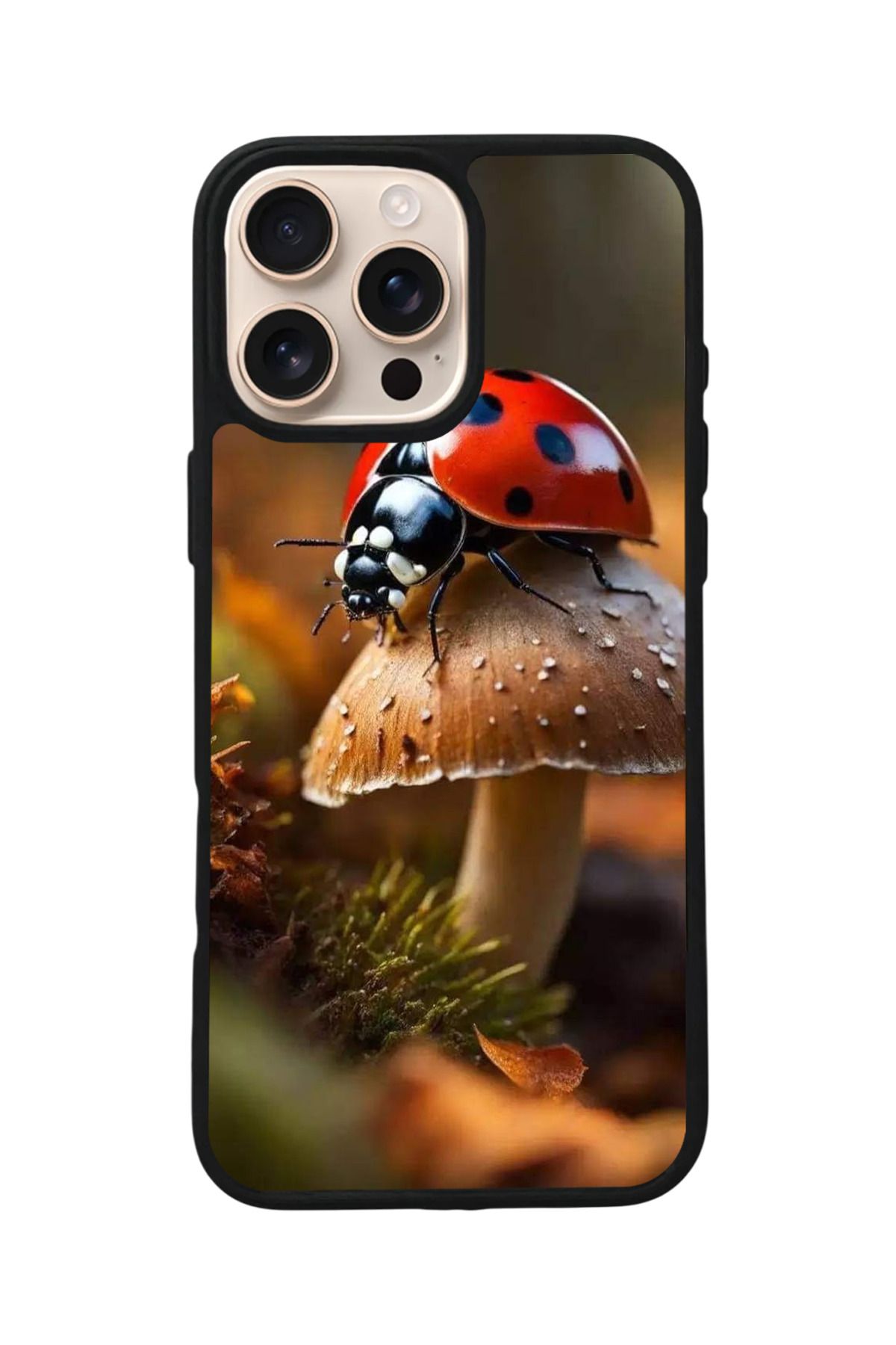 Aksel Kılıf Apple iPhone 16 Pro Max Uyumlu Baskılı,Mat Siyah,Yumuşak Silikon,Koruyucu,Şok Emici Kapak,Kılıf