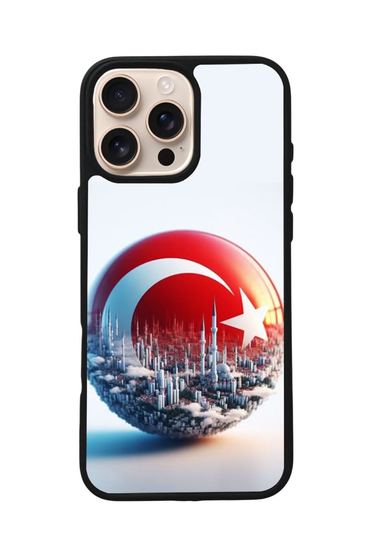Aksel Kılıf Apple iPhone 16 Pro Uyumlu Baskılı,Mat Siyah,Yumuşak Silikon,Koruyucu,Şok Emici Kapak,Kılıf