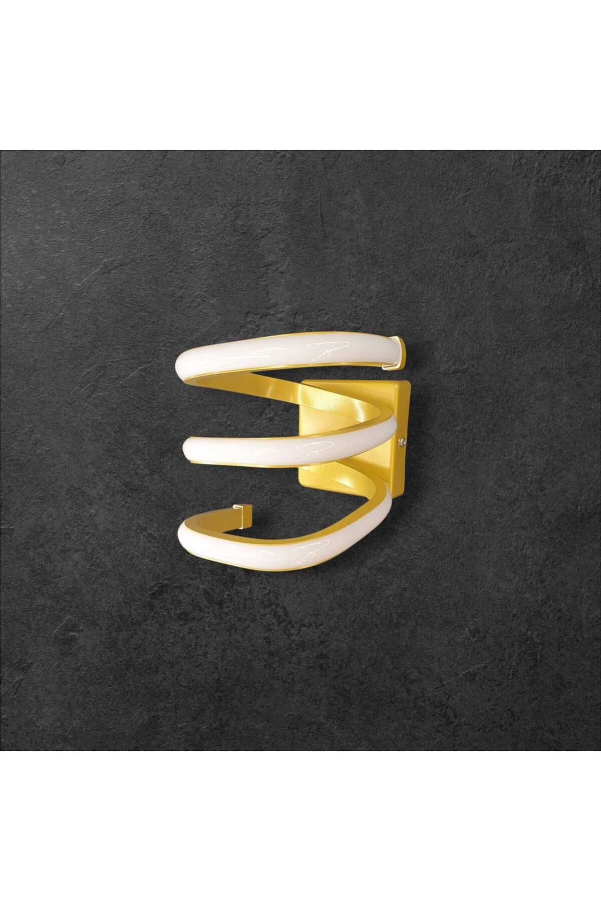 ömka design Gold Square Modern Beyaz Led Aplik