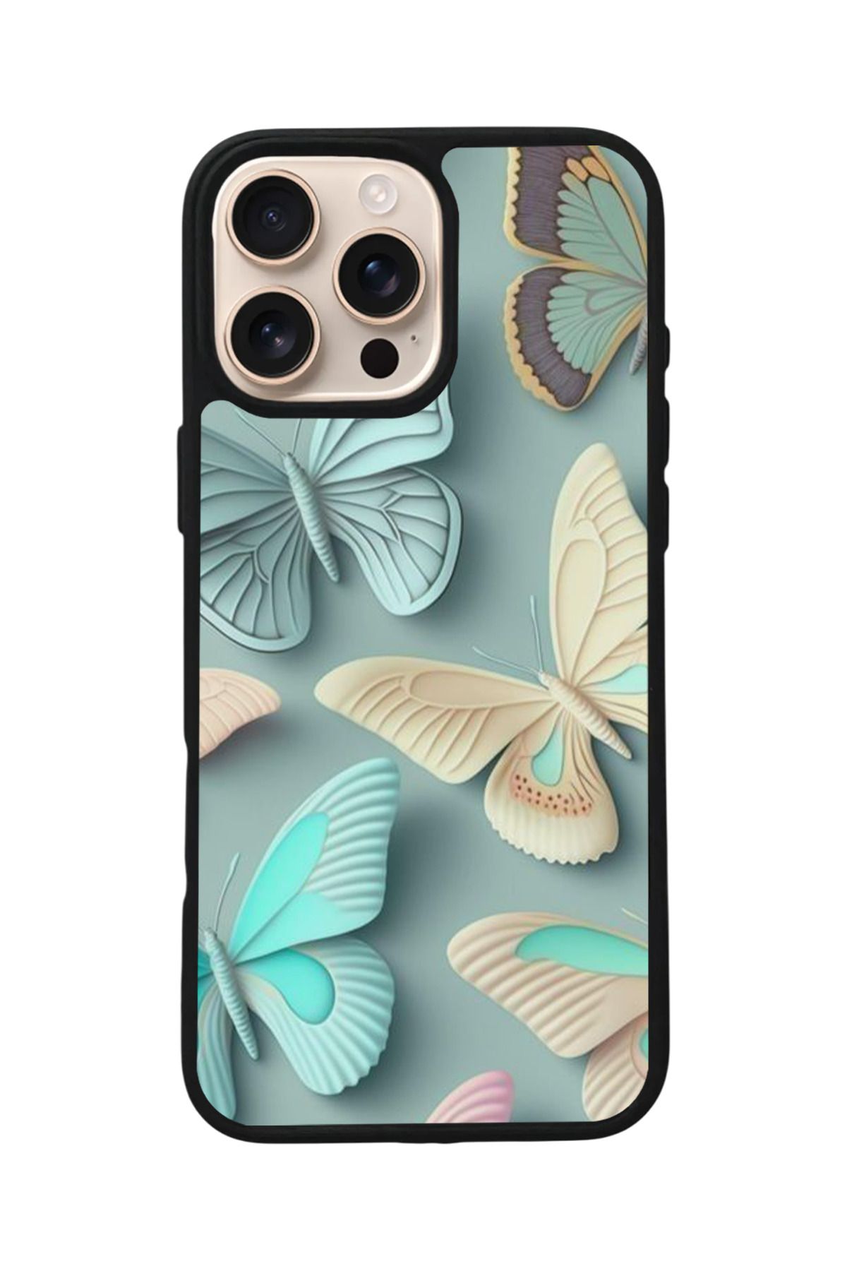 Aksel Kılıf Apple iPhone 15 Pro Max Uyumlu Baskılı,Mat Siyah,Yumuşak Silikon,Koruyucu,Şok Emici Kapak,Kılıf