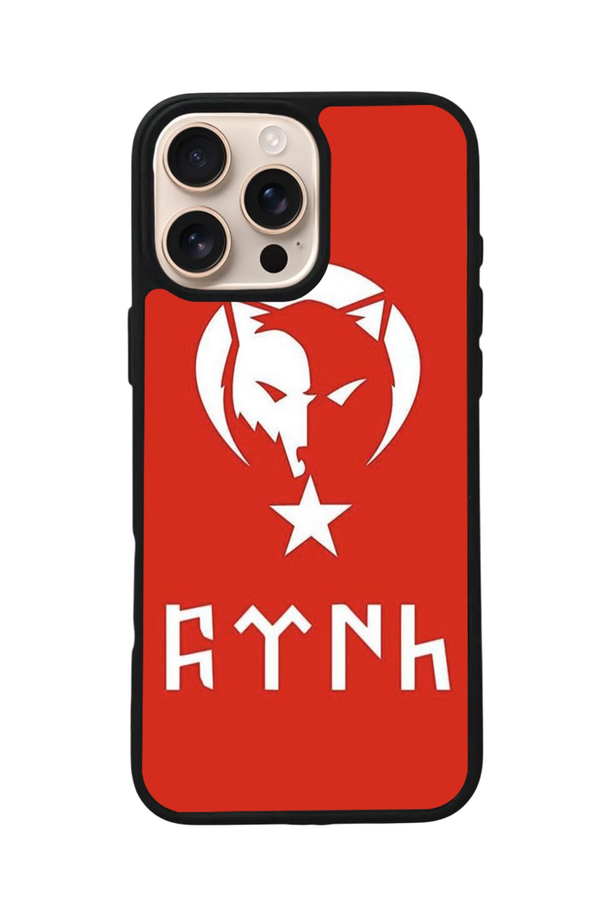 Aksel Kılıf Apple iPhone 16 Pro Uyumlu Baskılı,Mat Siyah,Yumuşak Silikon,Koruyucu,Şok Emici Kapak,Kılıf