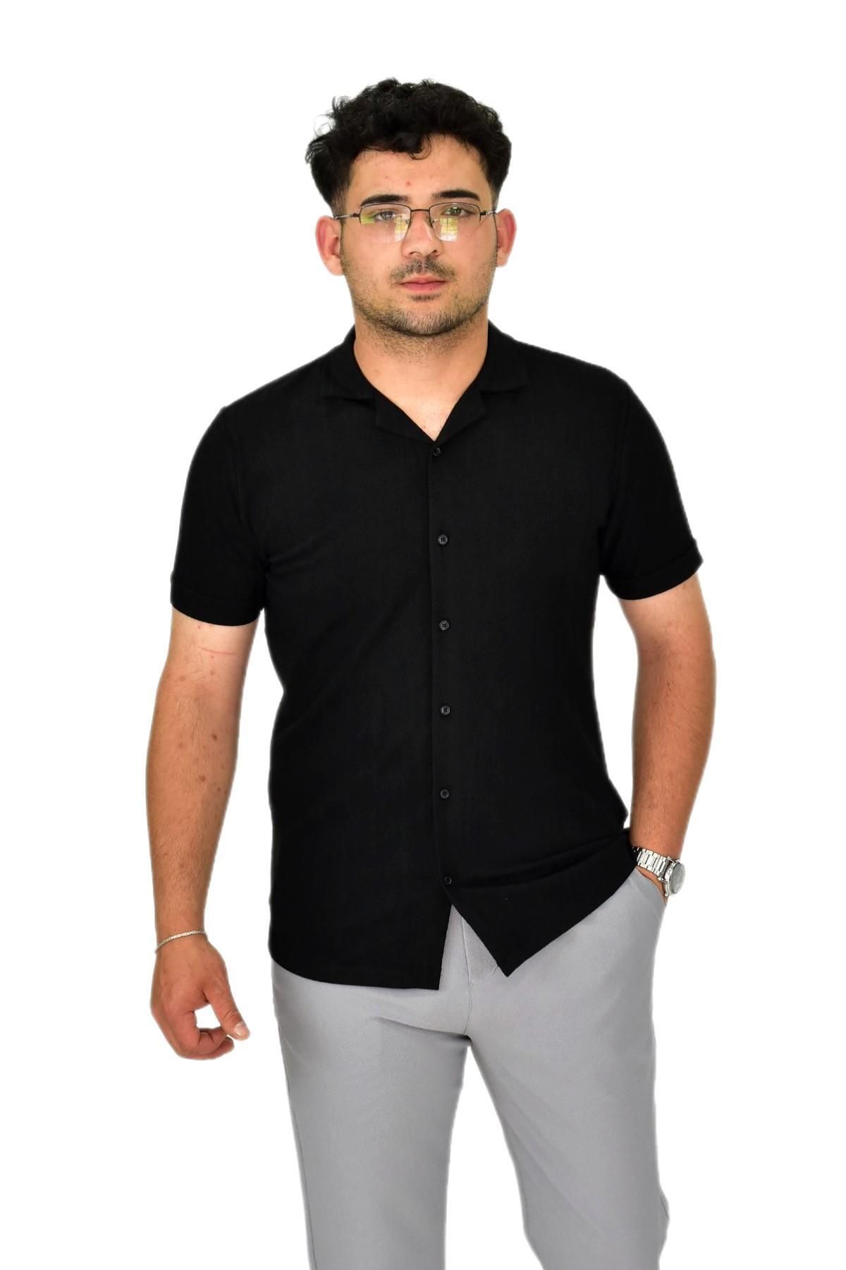 DYNAMO Erkek Apaçi Yaka Düğmeli Tişört 9655 BGL-ST04589