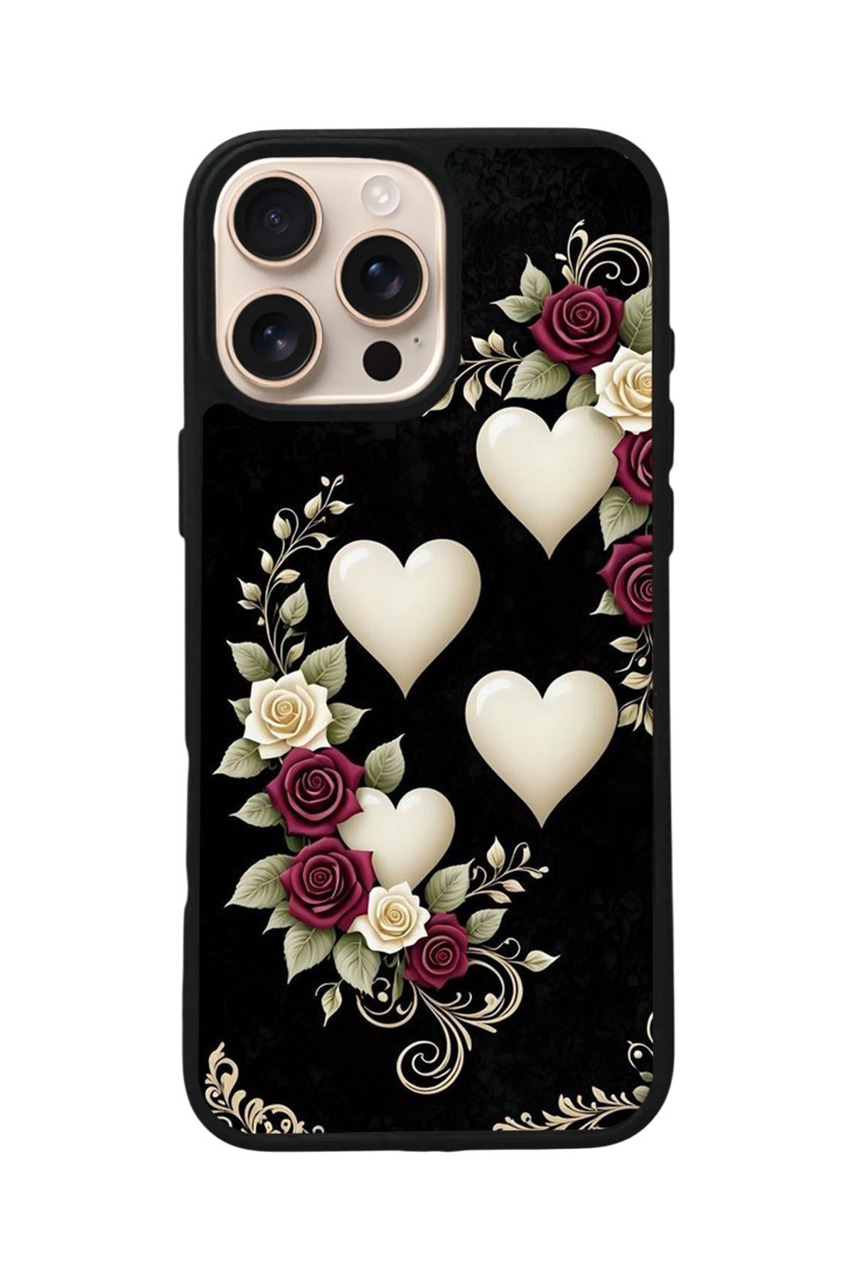Aksel Kılıf Apple iPhone 15 Pro Max Uyumlu Baskılı,Mat Siyah,Yumuşak Silikon,Koruyucu,Şok Emici Kapak,Kılıf