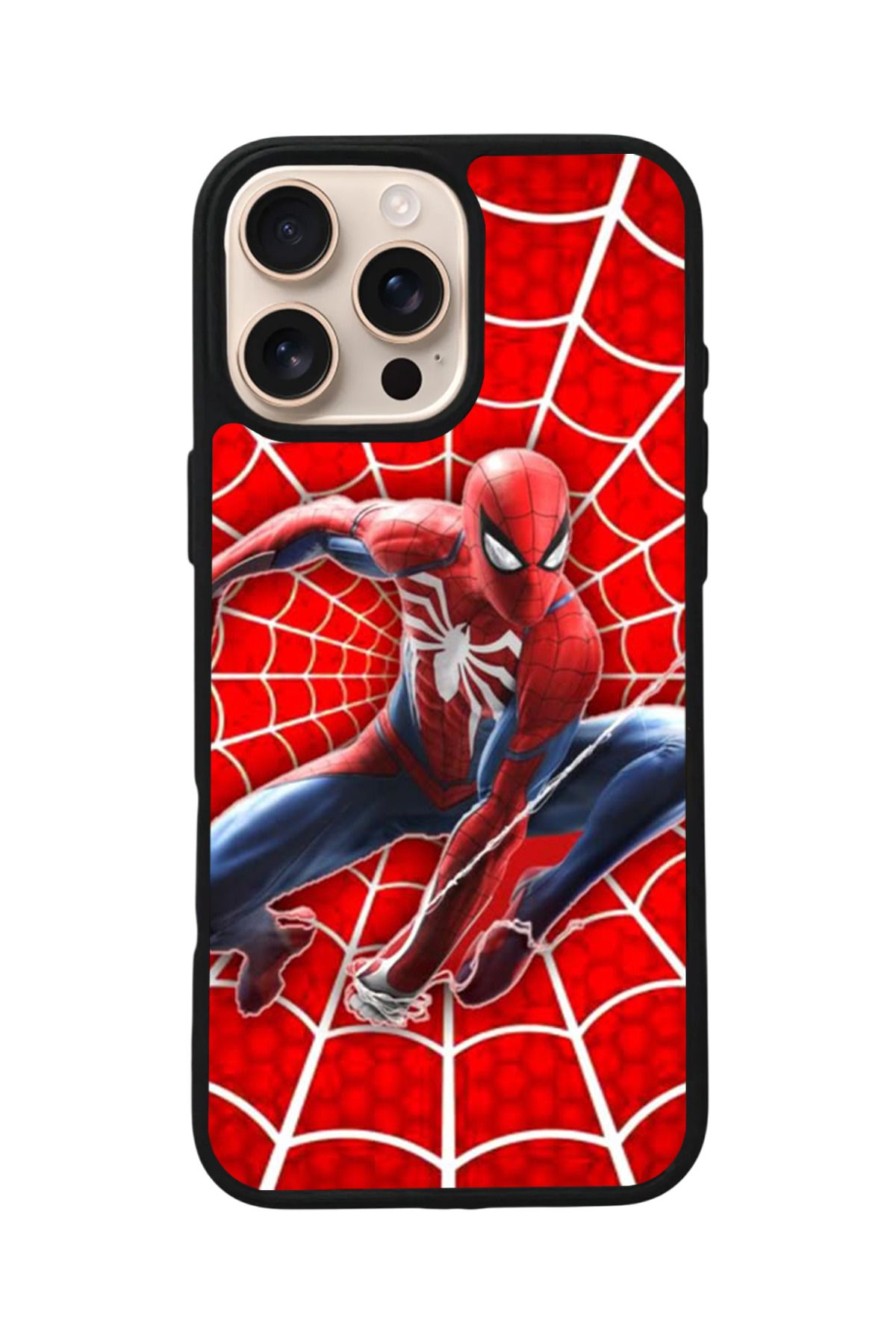 Aksel Kılıf Apple iPhone 16 Pro Max Uyumlu Baskılı,Mat Siyah,Yumuşak Silikon,Koruyucu,Şok Emici Kapak,Kılıf