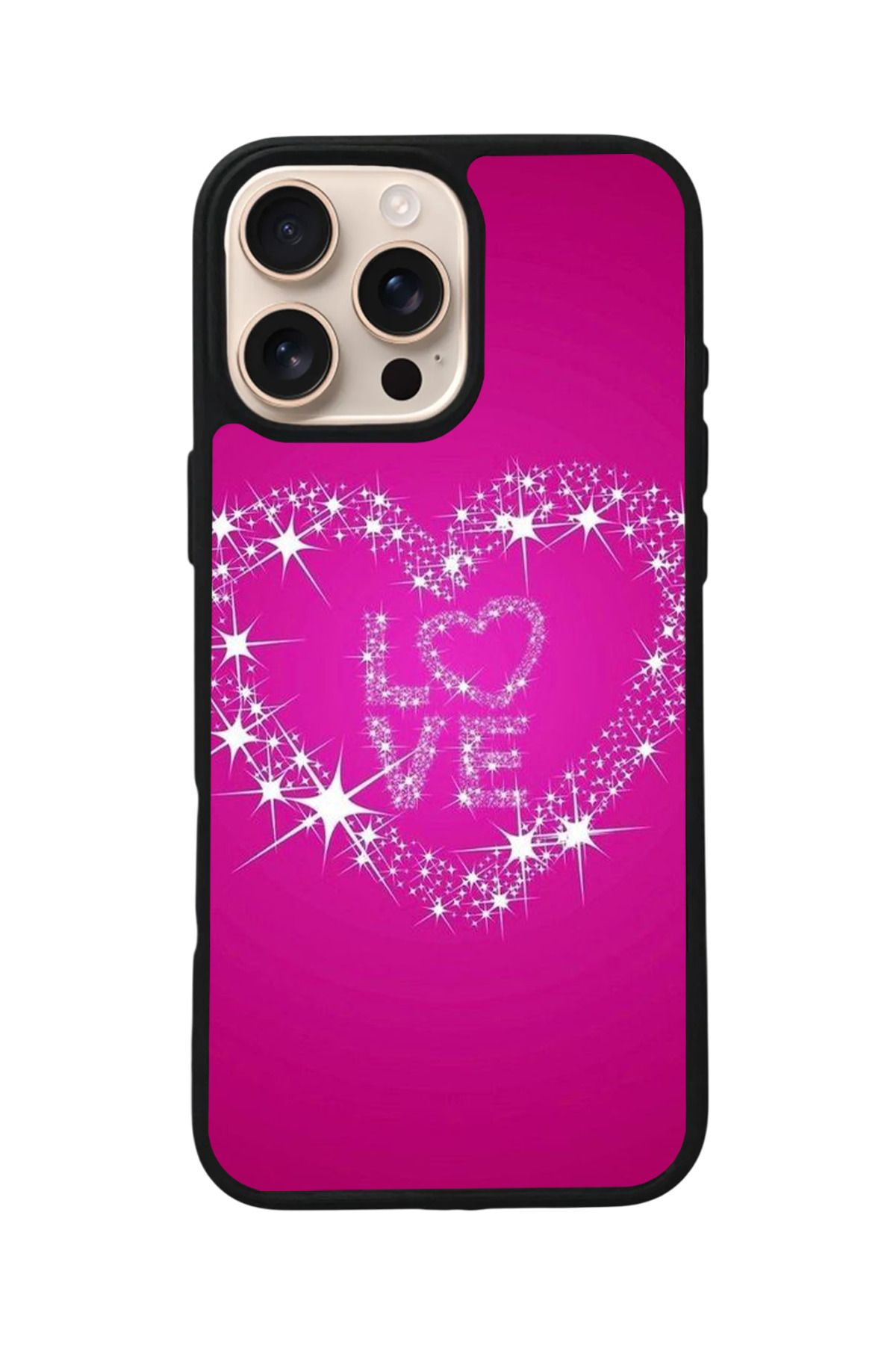 Aksel Kılıf Apple iPhone 16 Pro Max Uyumlu Baskılı,Mat Siyah,Yumuşak Silikon,Koruyucu,Şok Emici Kapak,Kılıf