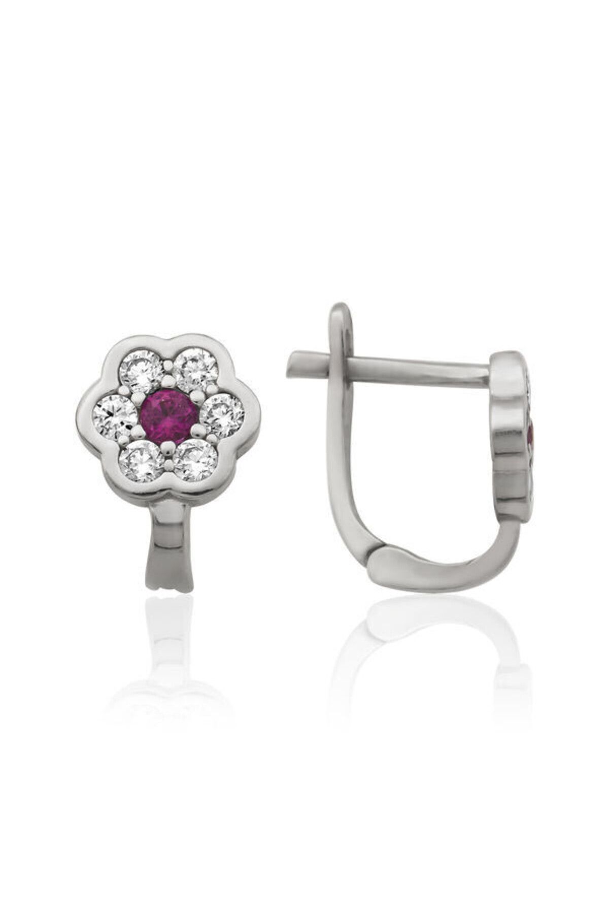 shop Çocuk Çiçek 925 Ayar Gümüş Küpe