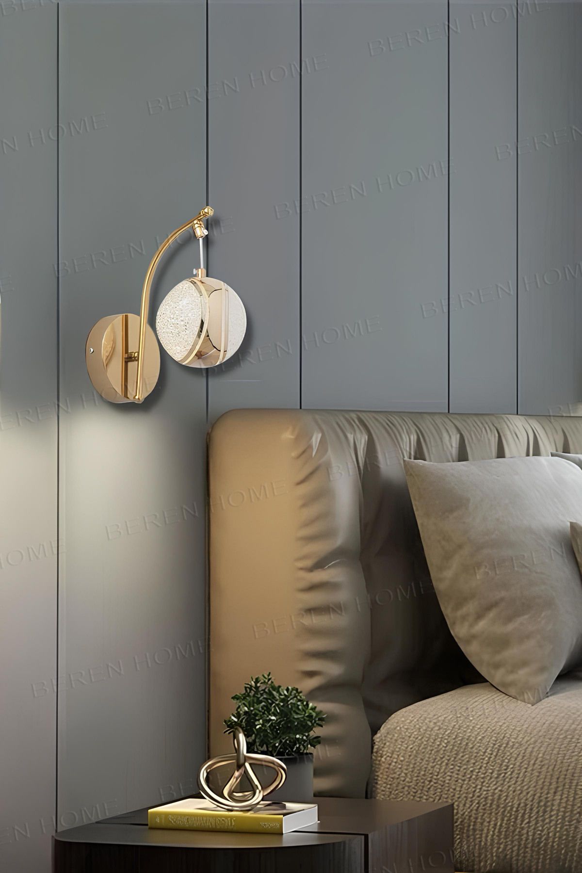 BEREN HOME Rose2 Gold 3 Renk Modern Led Aplik