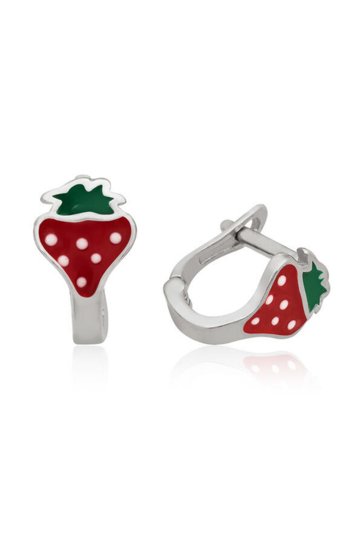 shop Çocuk Çilek 925 Ayar Gümüş Küpe