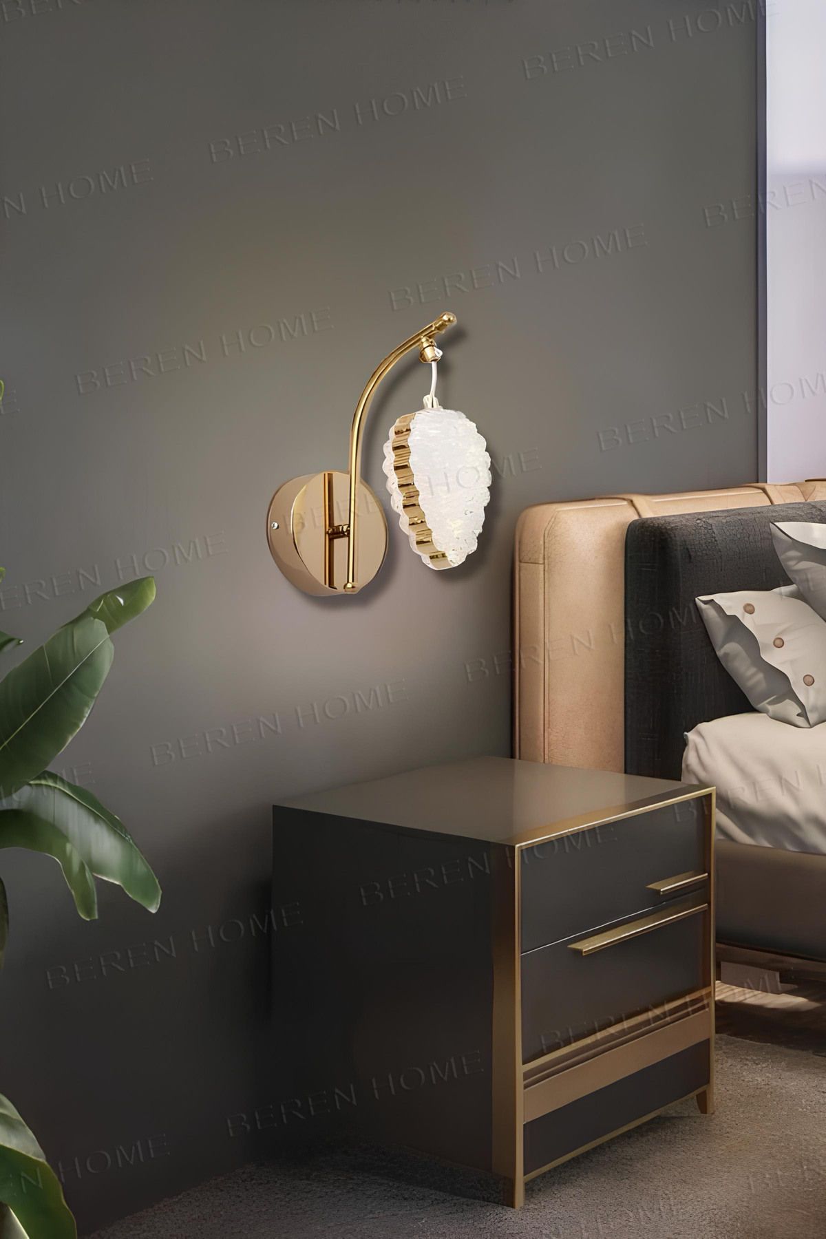 BEREN HOME Rose5 Gold 3 Renk Modern Led Aplik