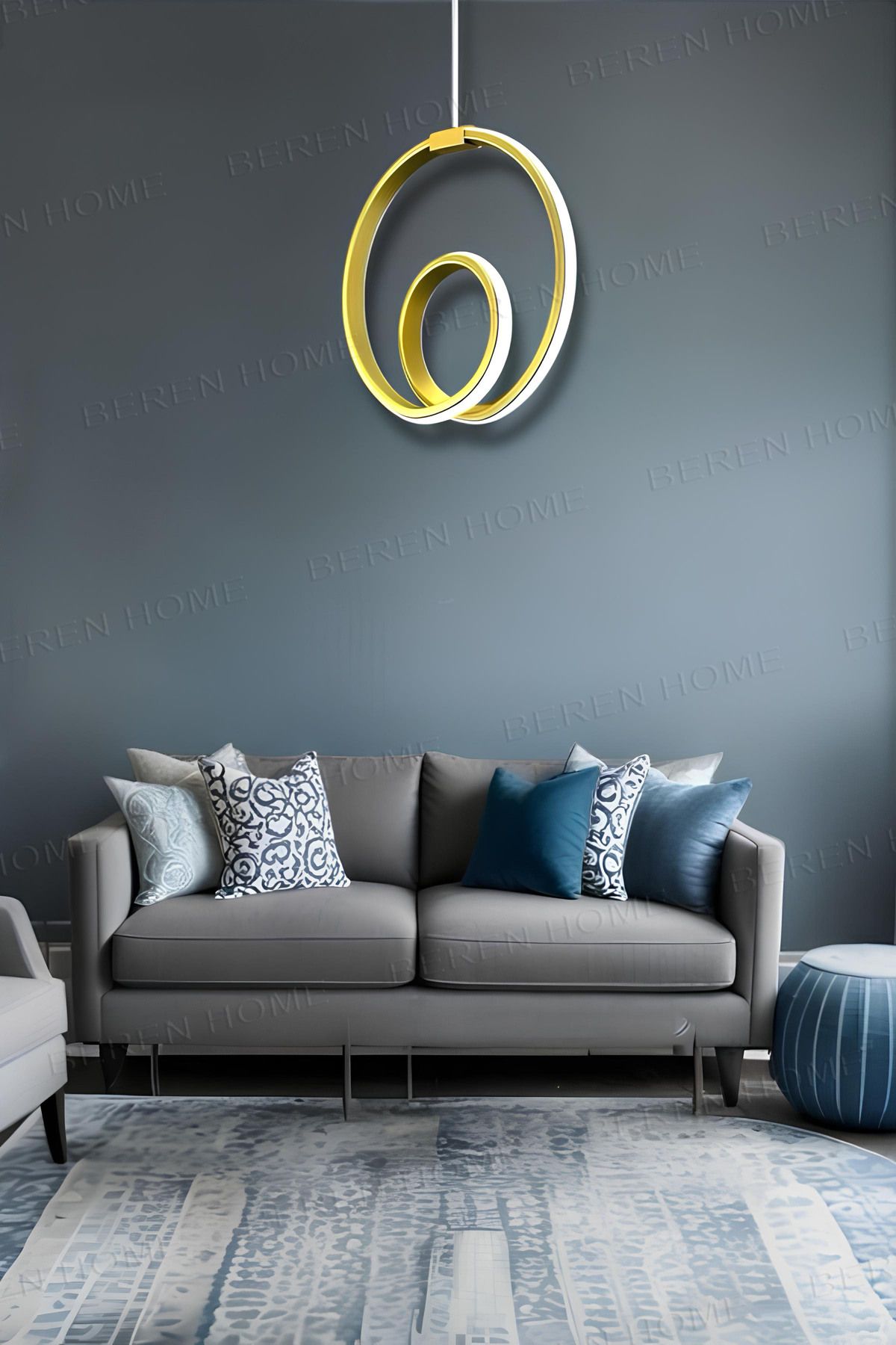 BEREN HOME Perla Eskitme Tek Renk Modern Sarkıt Led Avize