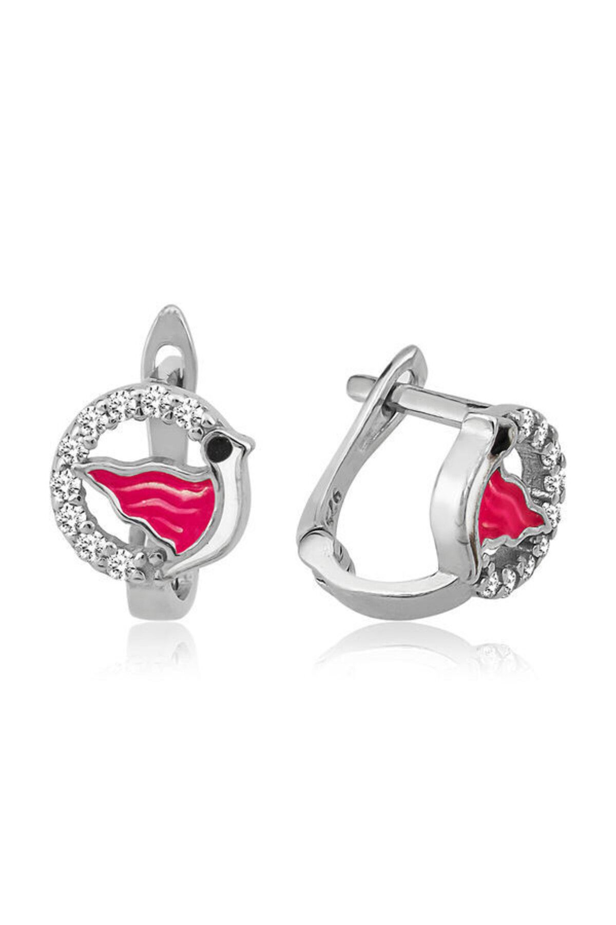 shop Çocuk Kuş 925 Ayar Gümüş Küpe