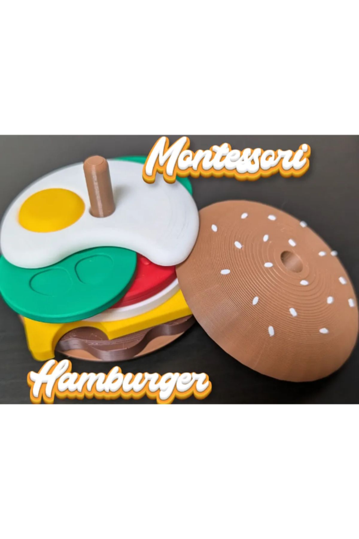 NOMOTHETIC Montessori Hamburger Sıralama ve Dizme Oyuncağı
