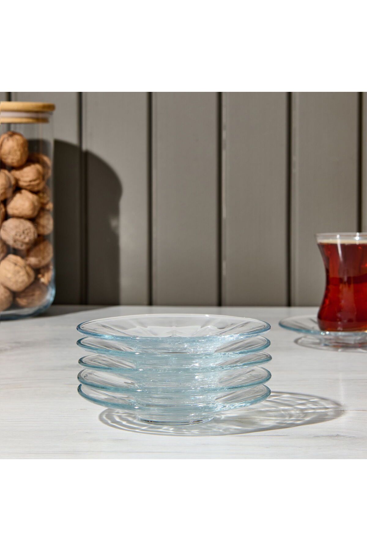 ASPARTAM 6'lı Çay Tabağı - Şeffaf - 12 cm