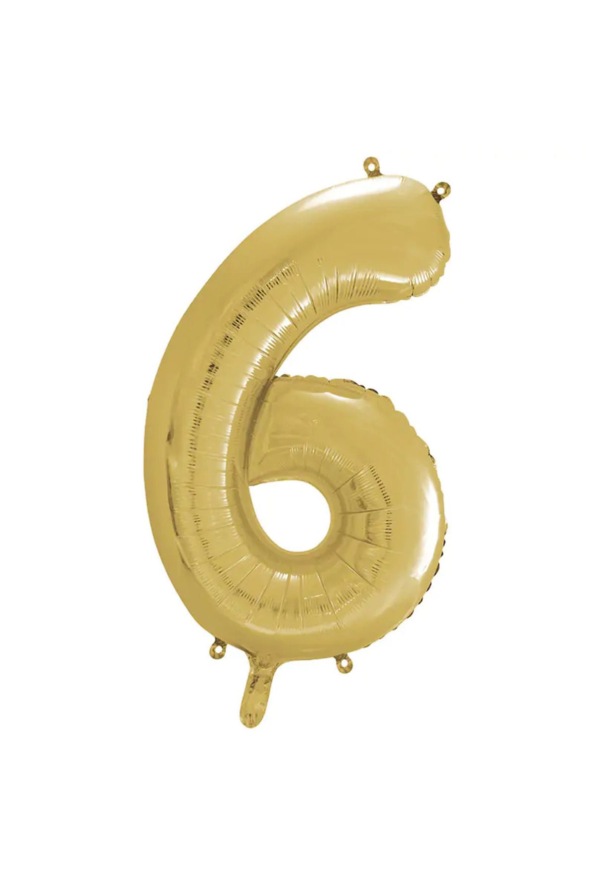 tedaks 1 Adet 34 İnç 85 Cm Gold Folyo Balon Helyum Balon 6 Yaş Balonu 6 Rakam Balon