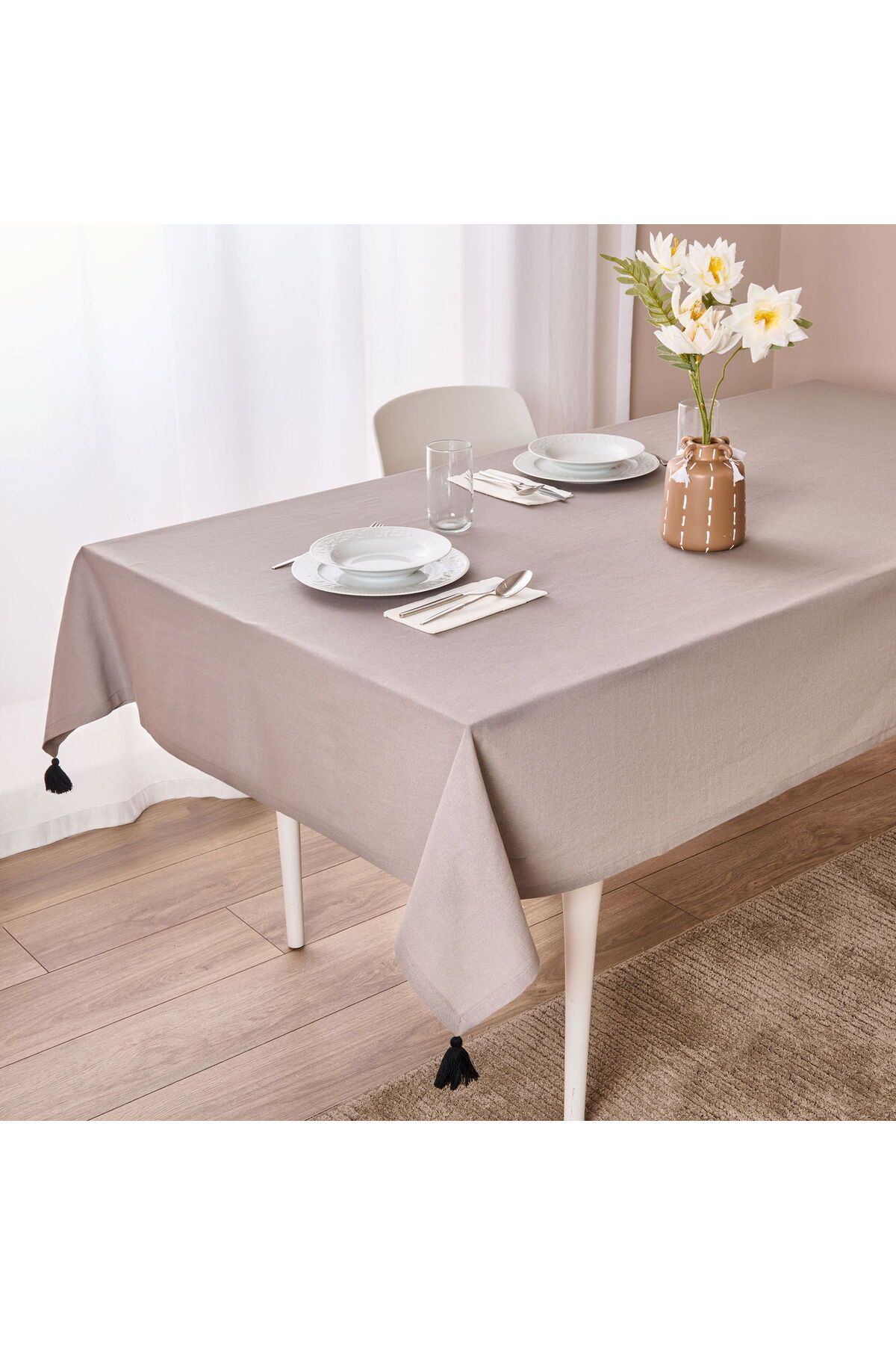 MATMEL Soft Anthracite Masa Örtüsü - Antrasit - 140x220 cm