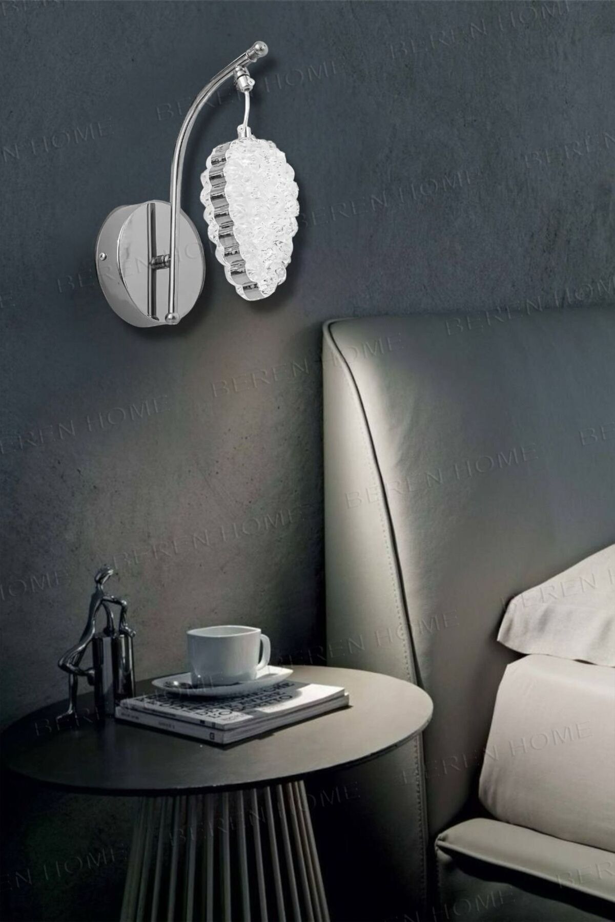 BEREN HOME Rose5 Chrome 3 Renk Modern Led Aplik