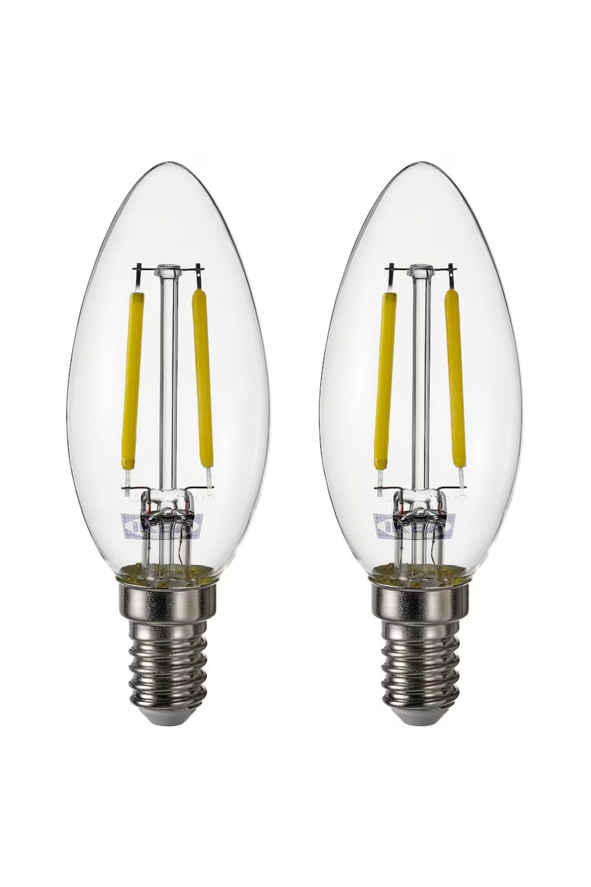 IKEA Solhetta 2 Adet E14 250 Lümen Sıcak Beyaz Flamanlı Led Ampul