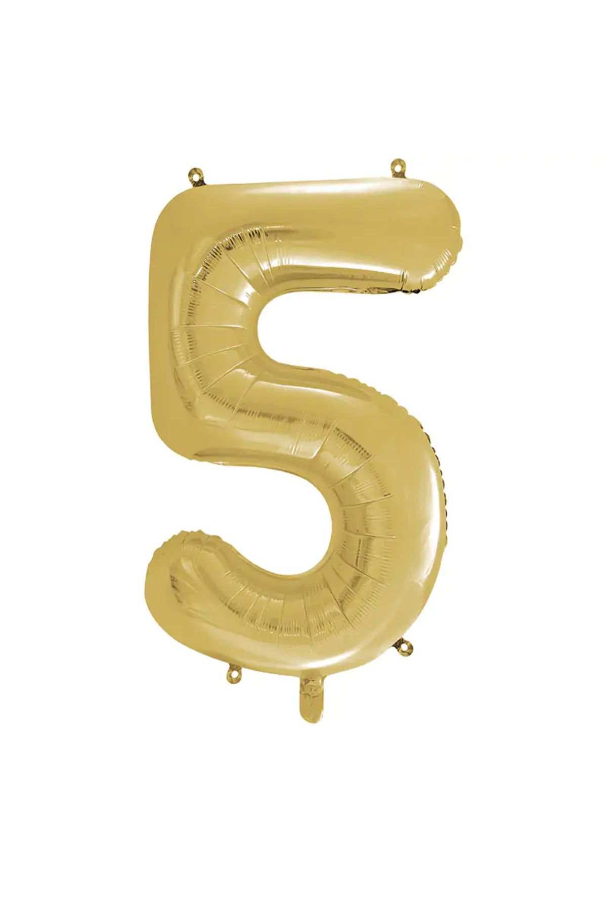 tedaks 1 Adet 34 İnç 85 Cm Gold Folyo Balon Helyum Balon 5 Yaş Balonu 5 Rakam Balon
