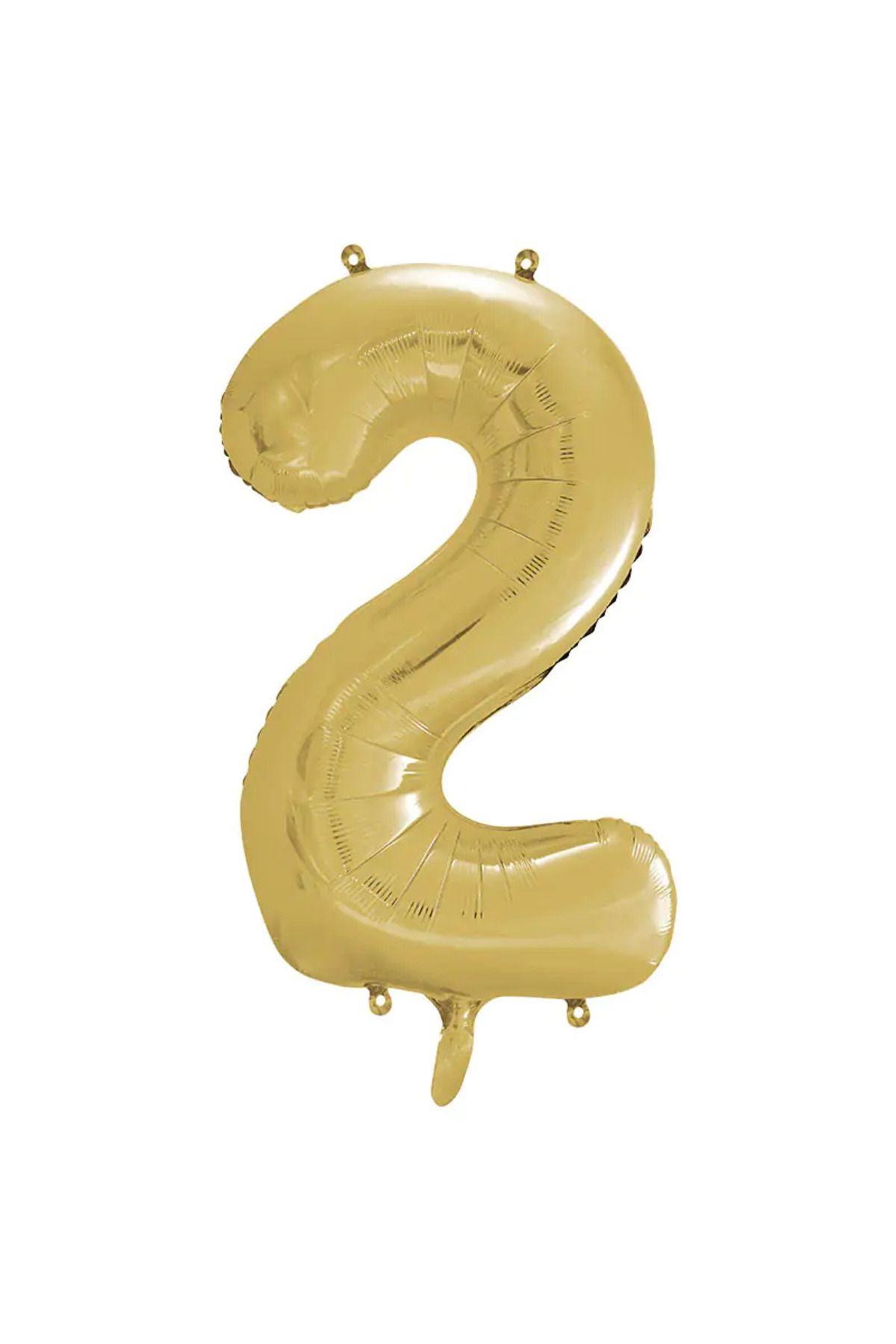 tedaks 1 Adet 34 İnç 85 Cm Gold Folyo Balon Helyum Balon 2 Yaş Balonu 2 Rakam Balon