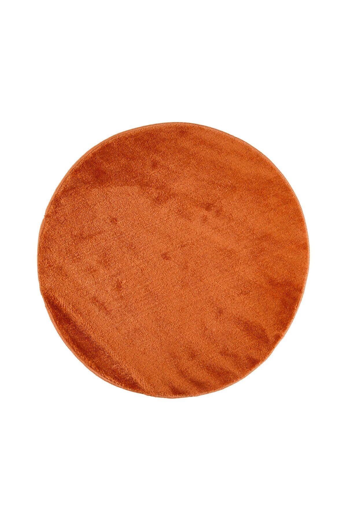 ASPARTAM Soft Yuvarlak Halı - Kiremit - 80x80 cm