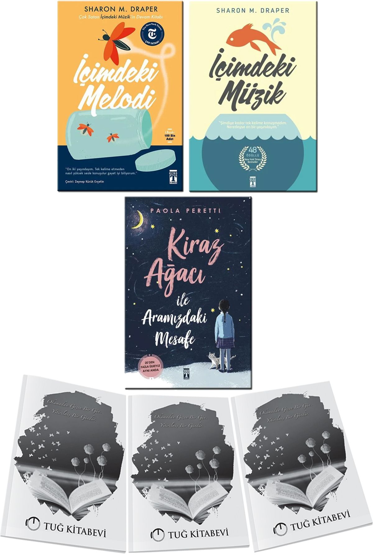 Genç Timaş İçimdeki Melodi-İçimdeki Müzik-Kiraz Ağacı İle Aramızdaki Mesafe 3lü Set + Hediyeli
