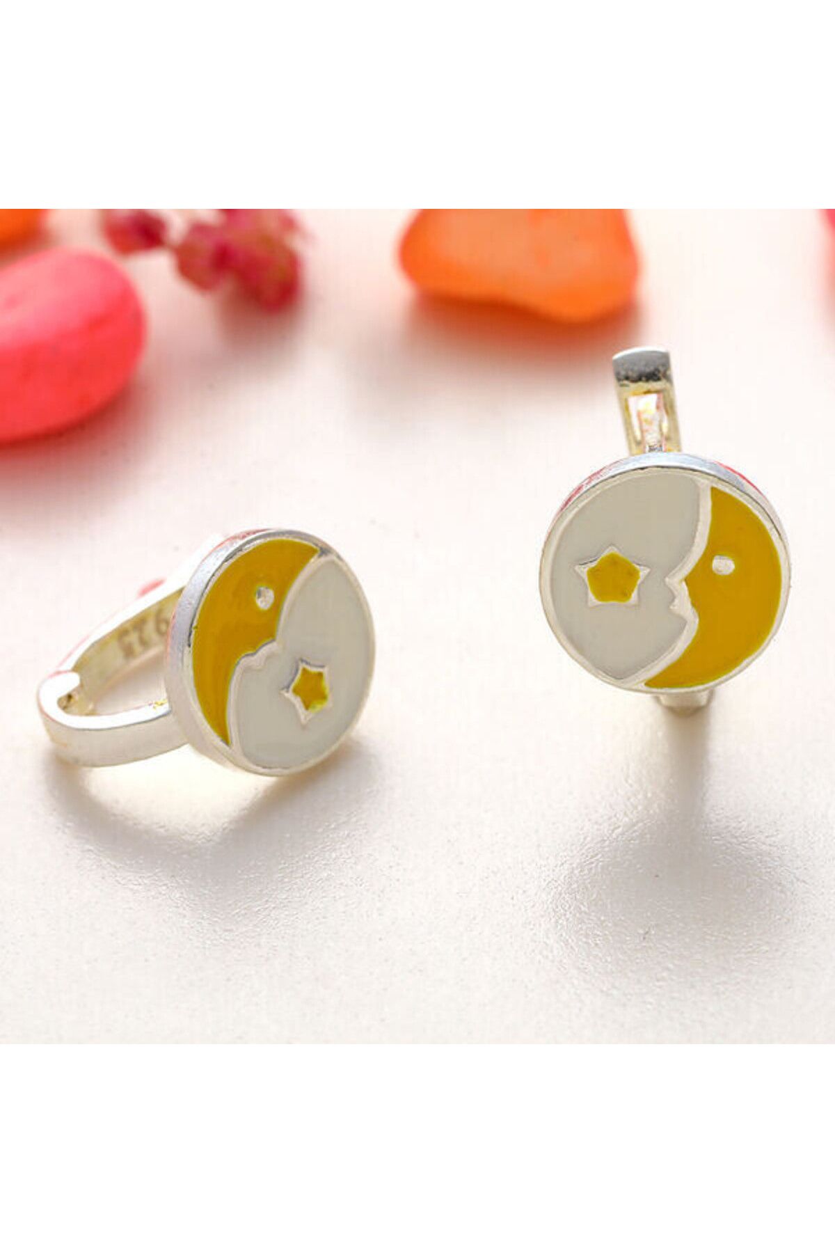 shop Ay Yıldız Çocuk 925 Ayar Gümüş Küpe