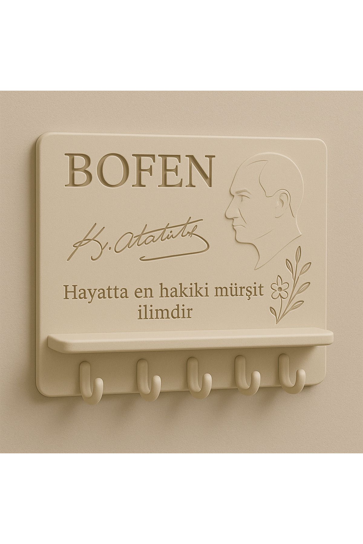 Bofen Atatürk temalı raflı anahtar askılığı anahtarlık