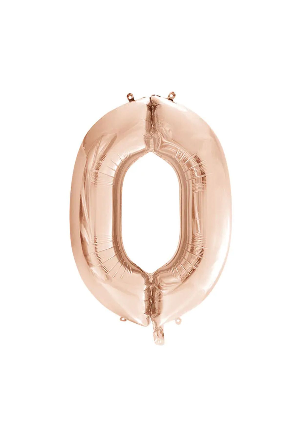 tedaks 1 Adet 34 İnç 85 Cm Rose Gold Folyo Balon Helyum Balon 0 Yaş Balonu 0 Rakam Balon