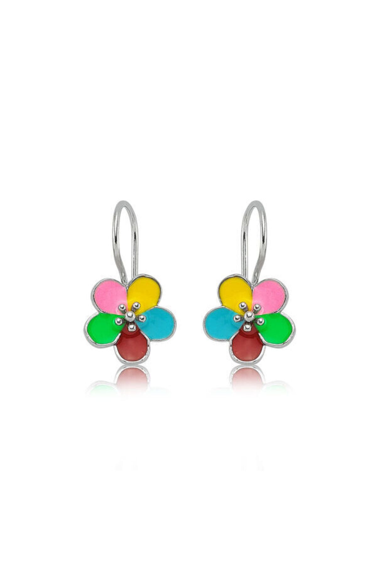 shop Çocuk Çiçek Sallantılı925 Ayar Gümüş Küpe
