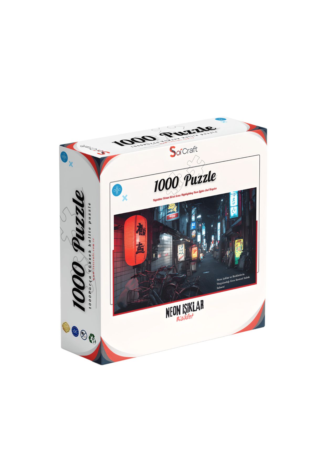Soi Craft 1000 Parça Puzzle Neon Işıklar Bisiklet